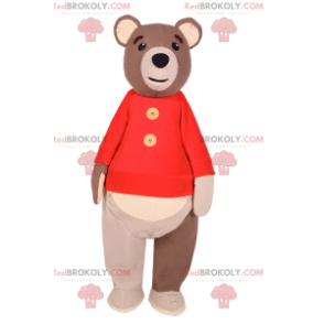 Mascotte d'ours avec pull - Redbrokoly.com