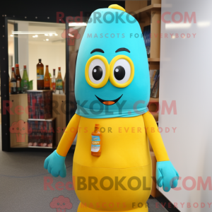Turquoise Fles Mosterd...