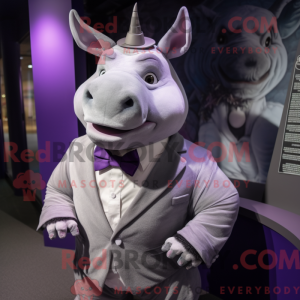 Lavendel-Nashorn-Maskottche...
