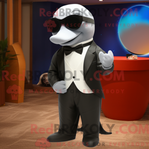 Grauer Delfin Maskottchen...