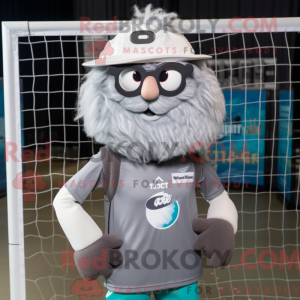 Gray Volleyball Net mascot...