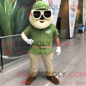 Olive Ice Cream Cone mascot...