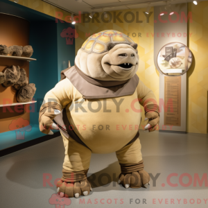 Tan Glyptodon mascot...