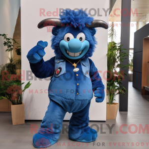 Figura azul de máscara de...