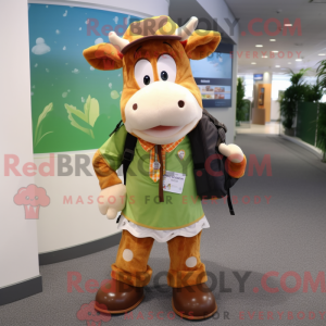 Guernsey Cow mascot costume...