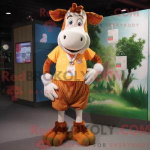 Guernsey Cow mascot costume...