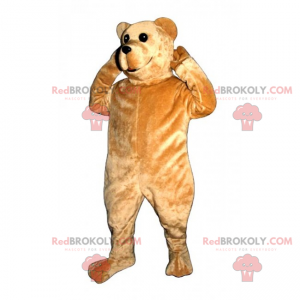 Beige bear mascot - Redbrokoly.com