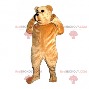 Béžový medvěd maskot - Redbrokoly.com