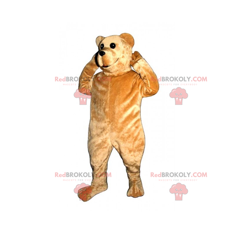 Beige bear mascot - Redbrokoly.com