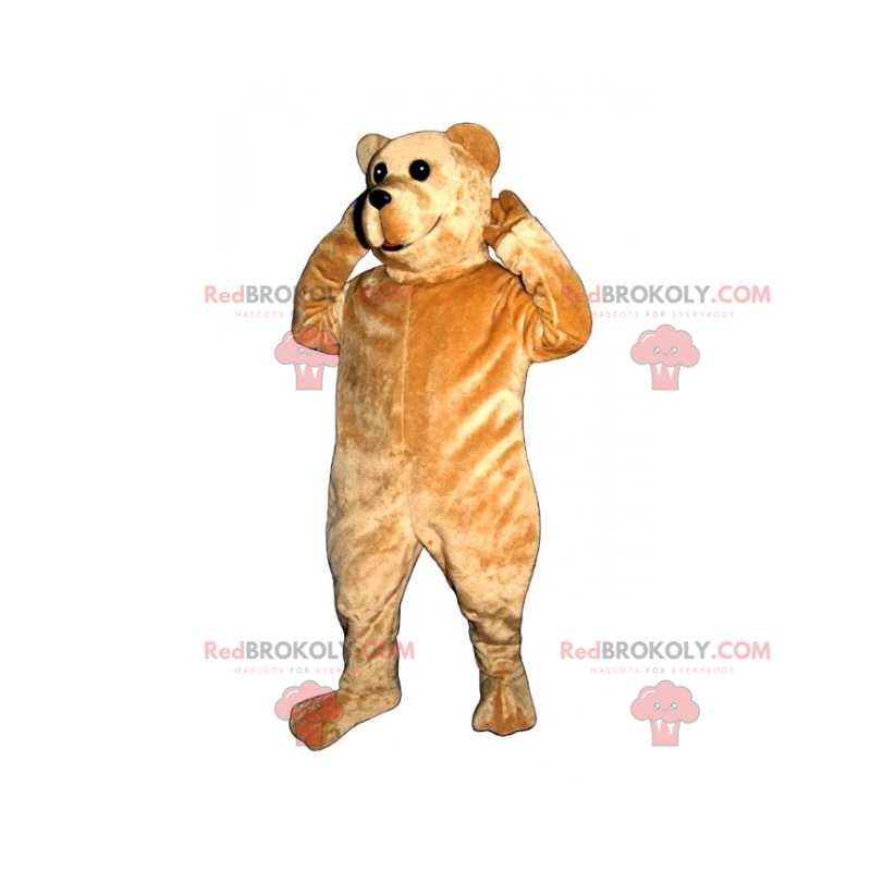 Mascote urso bege - Redbrokoly.com