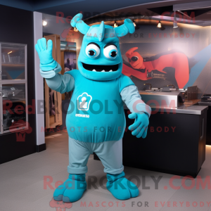 Disfraz de mascota de Cyan...