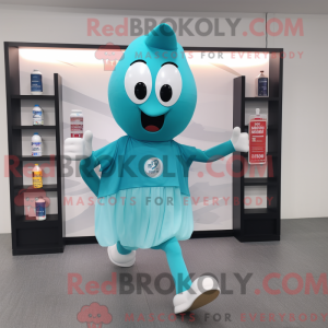 Teal Bottle Of Milk mascot...