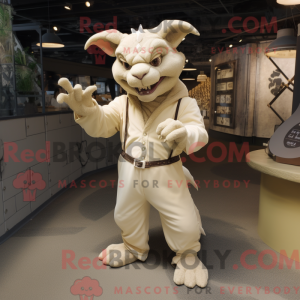 Beige Gargoyle mascot...