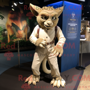 Beige Gargoyle mascot...