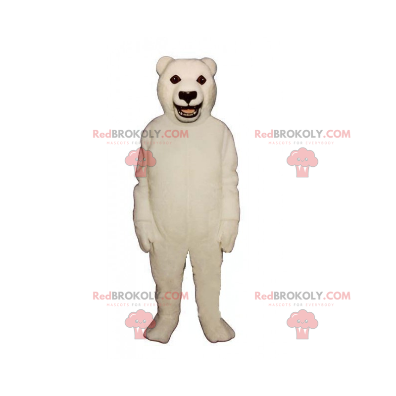 Mascote do urso polar e olhos negros - Redbrokoly.com