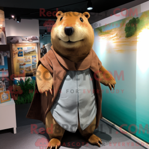 Brown Capybara mascot...
