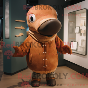 Rust Whale maskot kostume...