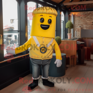 Personaggio mascotte giallo...