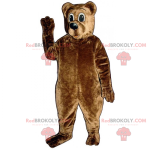 Brown bear mascot with big eyes - Redbrokoly.com