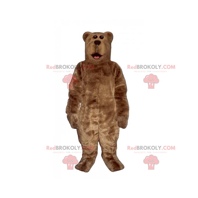 Mascotte d'ours brun avec pelage soyeux - Redbrokoly.com