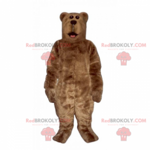 Maskot medvěd hnědý s hedvábnou srstí - Redbrokoly.com