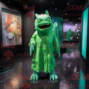 Grønn Demon maskot drakt...