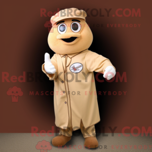 Beige baseballhanske...