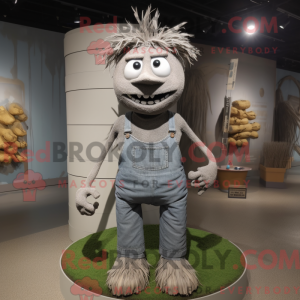 Gray Scarecrow mascot...