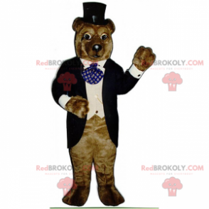 Mascota del oso pardo en traje de gala - Redbrokoly.com