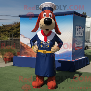 Navy Hot Dog maskot kostume...
