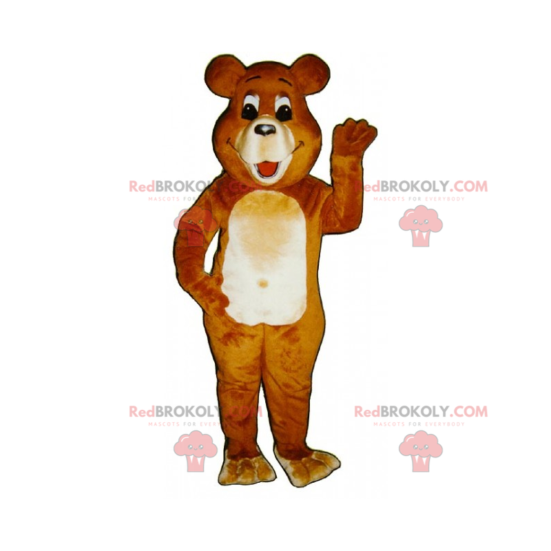 Mascotte orso marrone e beige - Redbrokoly.com Mascotte orso marrone e beige - Redbrokoly.com