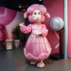 Pink Ram-maskotdraktfigur...