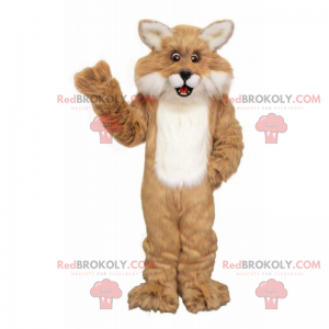 Brown and beige bear mascot in soccer gear - Redbrokoly.com