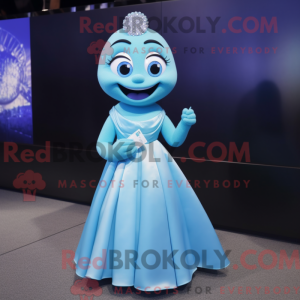 Cyan armband maskot kostyme...