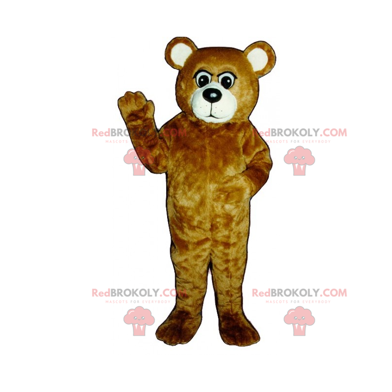 Mascotte d'ours brun et blanc - Redbrokoly.com