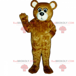 Mascota oso pardo y blanco - Redbrokoly.com