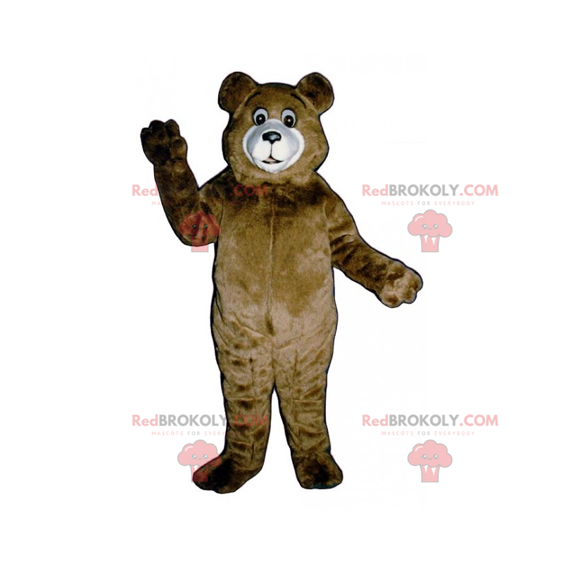 Brown bear mascot and white muzzle - Redbrokoly.com