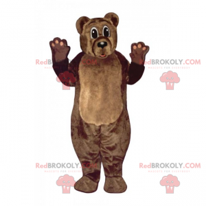 Mascote urso de madeira - Redbrokoly.com