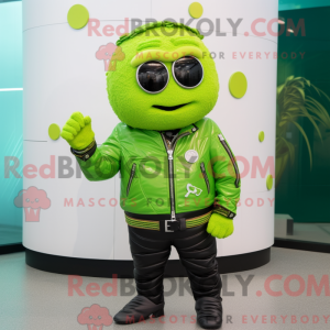 Lime Green Lasagna mascot...