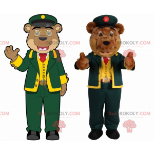 Mascota del oso en traje de controlador - Redbrokoly.com