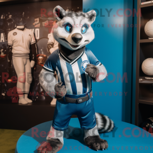 Blue Civet mascot costume...