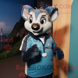 Blå Civet maskot kostume...