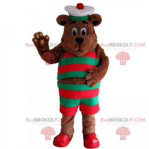 Mascotte d'ours en tenue de marin - Redbrokoly.com