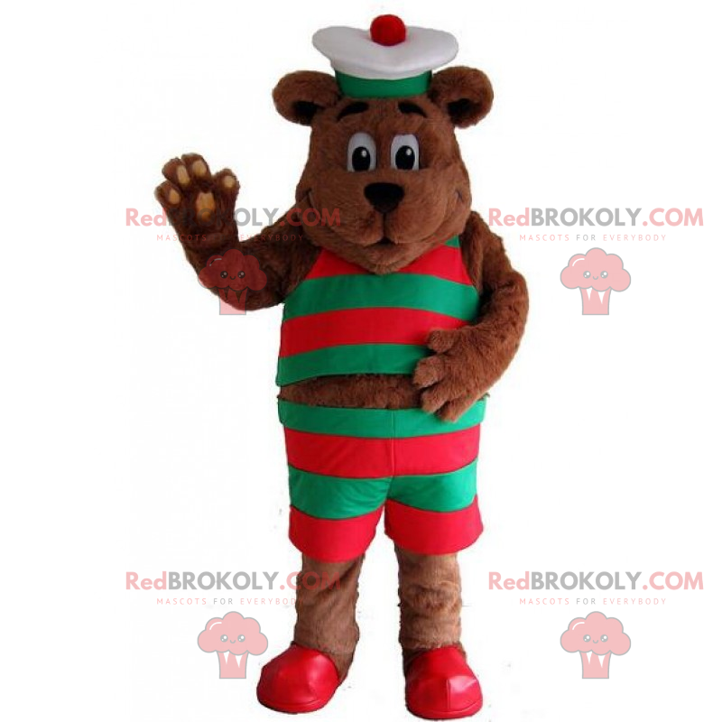 Mascota del oso en traje de marinero - Redbrokoly.com
