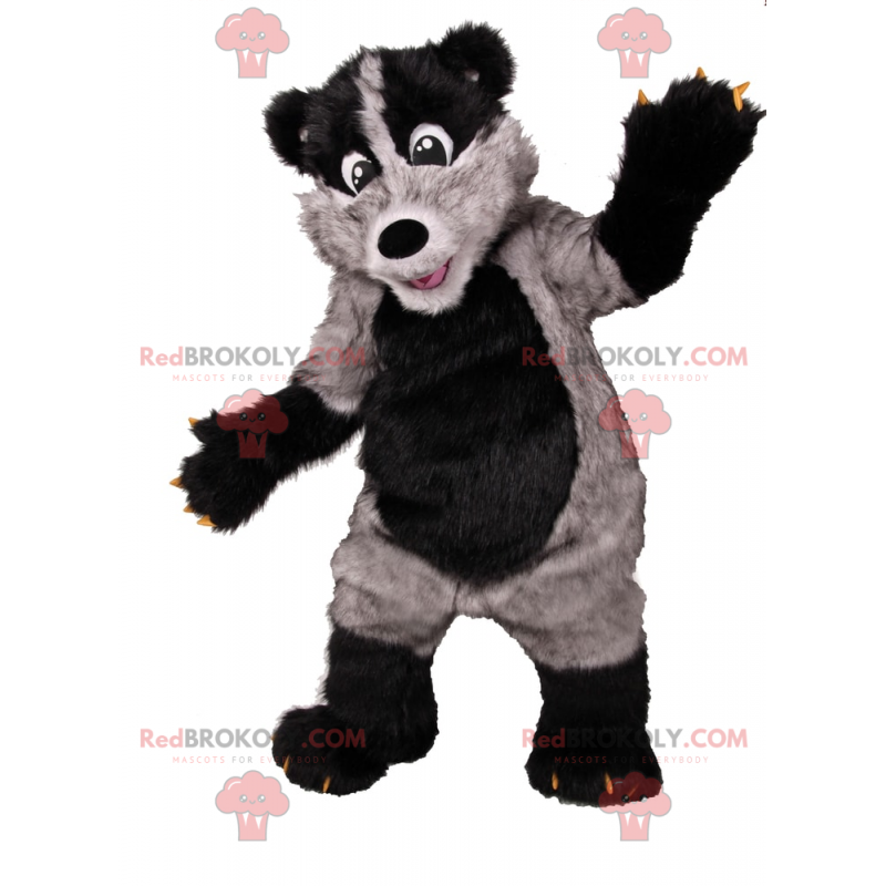 Gray and black bear mascot - Redbrokoly.com