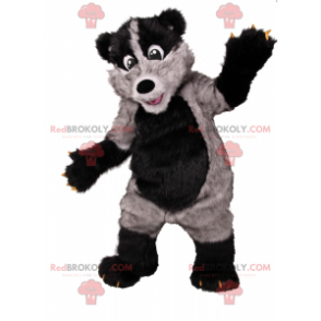 Mascotte orso grigio e nero - Redbrokoly.com
