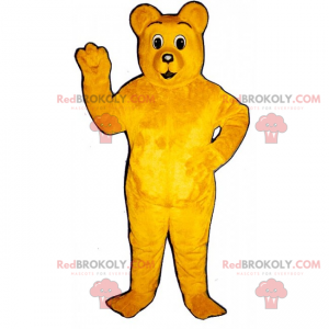 Mascote urso amarelo - Redbrokoly.com