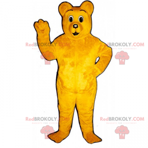 Maskot žlutý medvěd - Redbrokoly.com