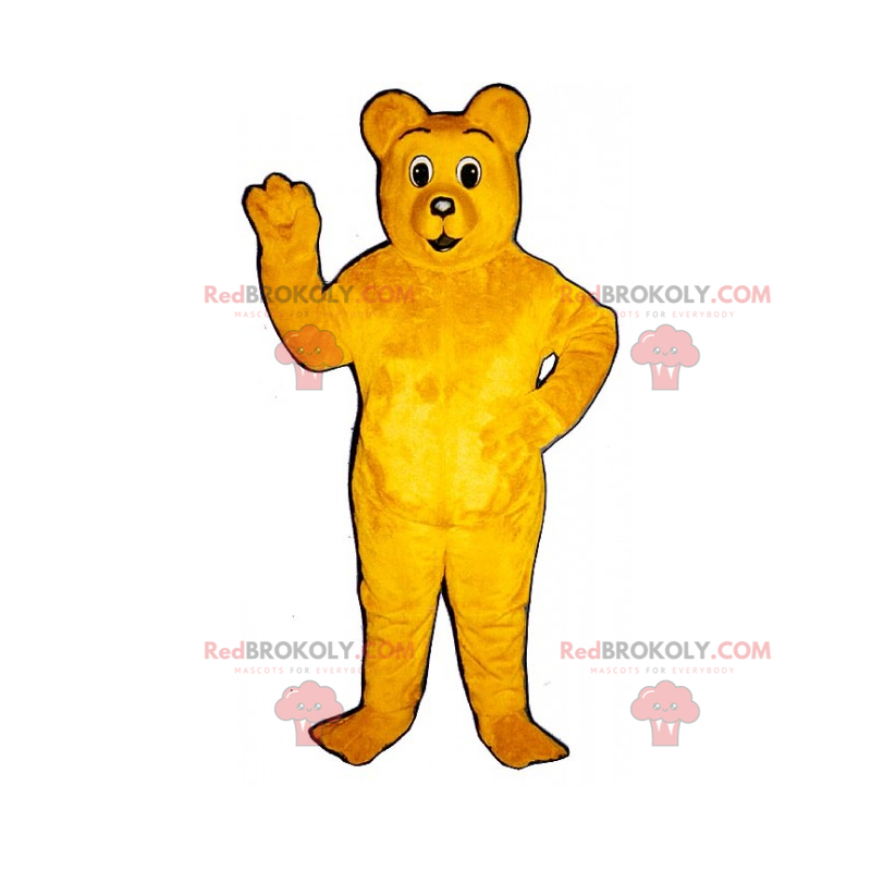 Mascotte d'ours jaune - Redbrokoly.com