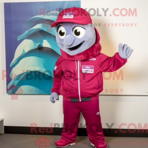 Magenta Gyro maskot kostume...